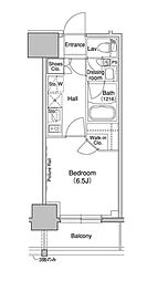 ブリリアンクラス高円寺 5階1Kの間取り