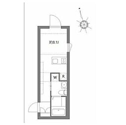 アピチェ板橋本町 4階ワンルームの間取り