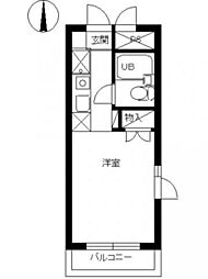 スカイコート東武練馬 ワンルームの間取図画像