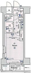 サンテミリオン目白 1Kの間取図画像