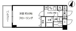 アーバングレイス 1Kの間取図画像