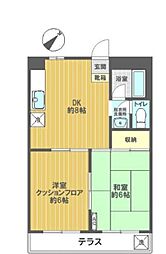 メゾンサヨネ 2DKの間取図画像