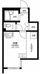 アイコート池袋 1階ワンルームの間取り