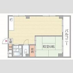 ウィステリア北島2号館 1LDKの間取図画像