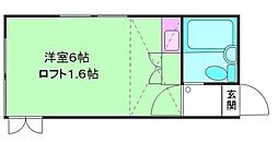 ライフピアパレス阿佐ヶ谷 ワンルームの間取図画像