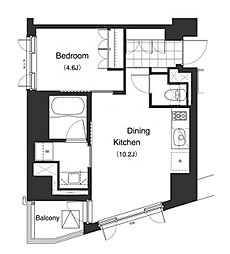 PRIMEURBAN本駒込 1DKの間取図画像