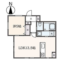 セレーノ赤堤 1LDKの間取図画像
