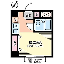 セントアーバン 1階1Kの間取り