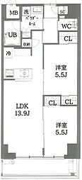 (仮称)戸田市新曽計画 2LDKの間取図画像