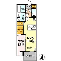 DiosPersimmon長泉　I棟 3階1LDKの間取り