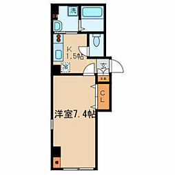 HOKUSAIB.L.D 1Kの間取図画像