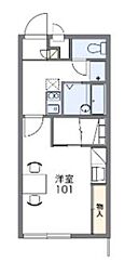 東急田園都市線 南町田グランベリーパーク駅 徒歩22分の賃貸アパート 1階1Kの間取り