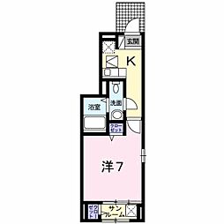 ピッコロマローナ 1Kの間取図画像