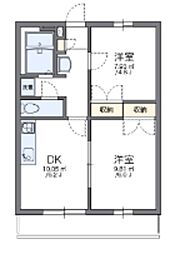 レオパレスラウムふじみ野 2DKの間取図画像