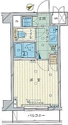 ルーブル中村橋弐番館 1Kの間取図画像