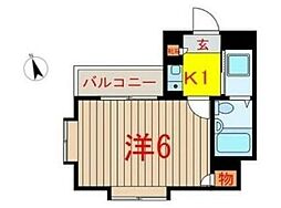 ワコーレ上板橋 1Kの間取図画像