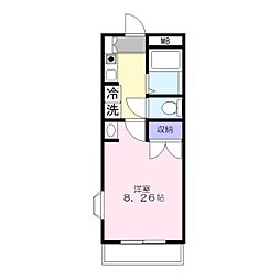 レジェンヌふじみ野 1Kの間取図画像