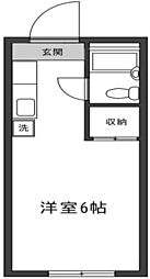 アズーレ八王子 ワンルームの間取図画像