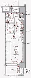 レアライズ浅草3 1Kの間取図画像