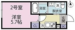 パークメゾン鷺沼 1Kの間取図画像