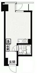 パルムハウス初台 10階ワンルームの間取り