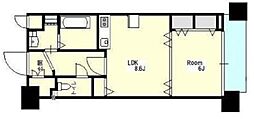 セザール池田山 1LDKの間取図画像