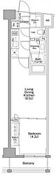 ザ・パークハビオSOHO代々木公園 1LDKの間取図画像