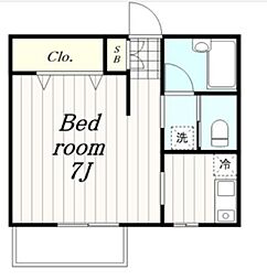 アルトハイム百合ヶ丘 1Kの間取図画像