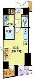 東京メトロ銀座線 末広町駅 徒歩3分の賃貸マンション 2階ワンルームの間取り
