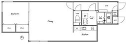 グランパセオ中野 1LDKの間取図画像