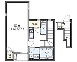 レオネクストエスペランサ 2階1Kの間取り