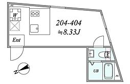 trias912 ワンルームの間取図画像