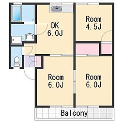 アルブル 3DKの間取図画像