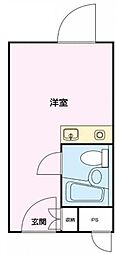 ロイヤル武蔵小山 ワンルームの間取図画像