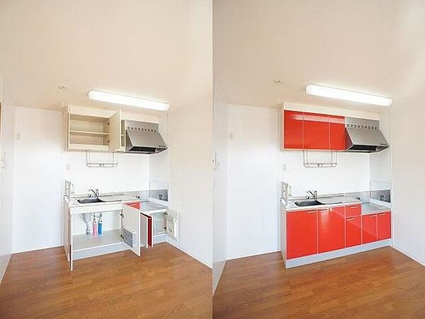 画像5:■キッチン■　壁付独立キッチンです♪水切り棚も付いております♪