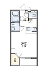 レオパレスファミリアシモサトII 3階ワンルームの間取り