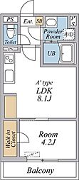 (仮称)リブリ・八王子市台町 1LDKの間取図画像