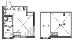 Blanc Court代田橋 2階ワンルームの間取り