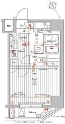 MAKESDESIGN門前仲町2 1Kの間取図画像