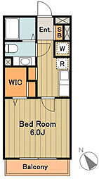 京王相模原線 京王永山駅 徒歩10分の賃貸アパート 1階1Kの間取り