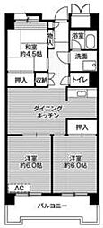 ビレッジハウス品川八潮タワー 3DKの間取図画像