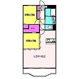 ペアシティ壱番館 2LDKの間取図画像