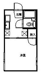 芝コーポラス 1Kの間取図画像