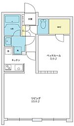 プライムアーバン学芸大学 1LDKの間取図画像