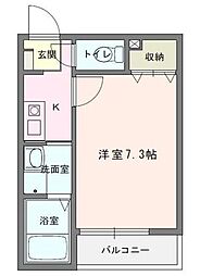 メルディア八王子万町 1Kの間取図画像