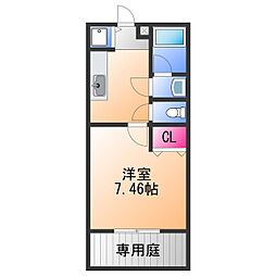 ディアコート高松 1Kの間取図画像