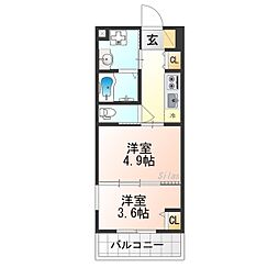 MJC京都EsTRUTH 2Kの間取図画像