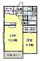 セレーノS 1LDKの間取図画像
