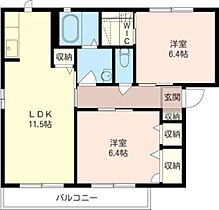 オークヒルズ　III 00101 ｜ 神奈川県大和市下鶴間２丁目9-21（賃貸アパート2LDK・1階・57.00㎡） その2