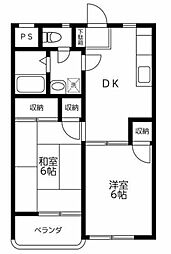 ハイツセオール 2DKの間取図画像